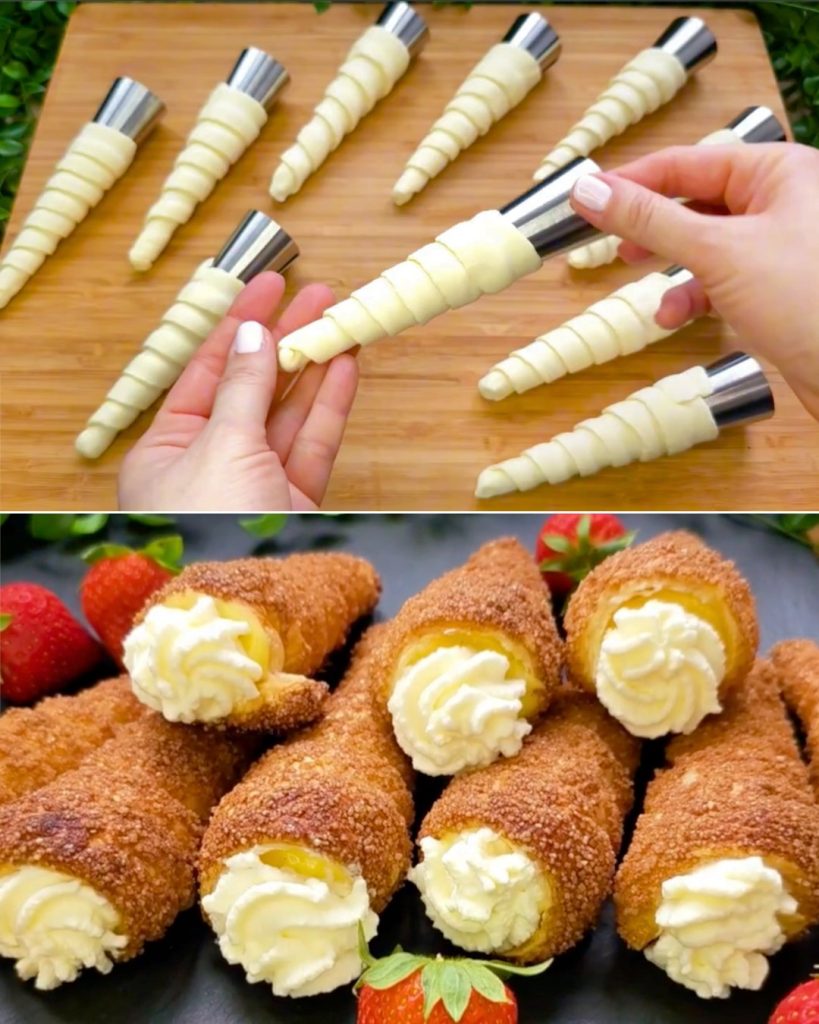 Cornets de pâte feuilletée fourrés : la recette pour réaliser un ...